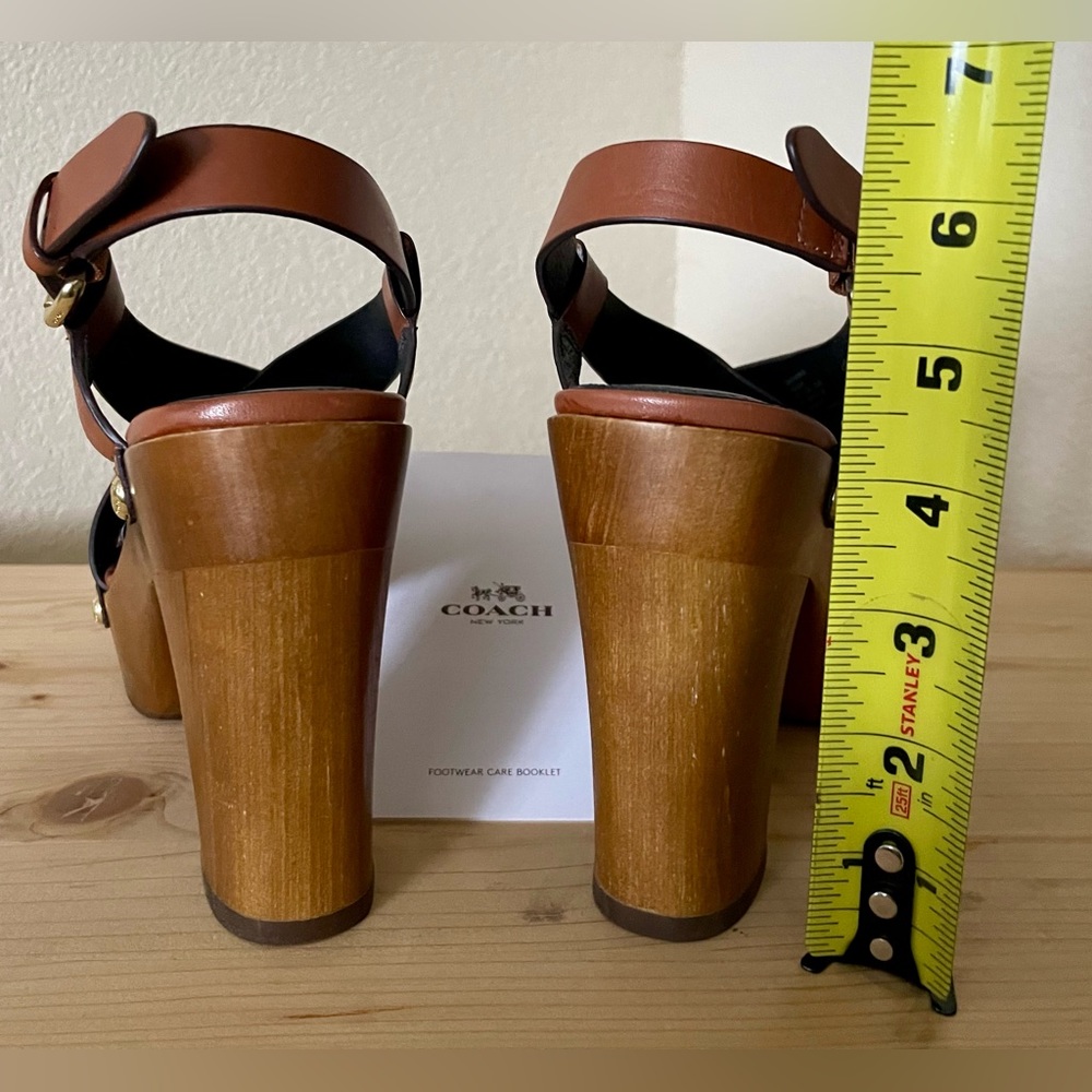 COACH Adessa Semi Matte Calf (Saddle & Wood) - Picture 6 of 11